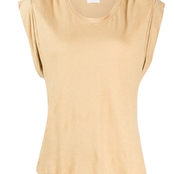 Isabel Marant  Étoile Beige Kotty Linen T-Shirt - Picture 2 of 6